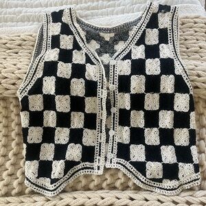 Amazon crochet cropped vest